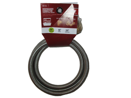 Ace Dishwasher Connector Stainless Steel Braided 60" x 3/8 Com x 3/8 Com 4061156