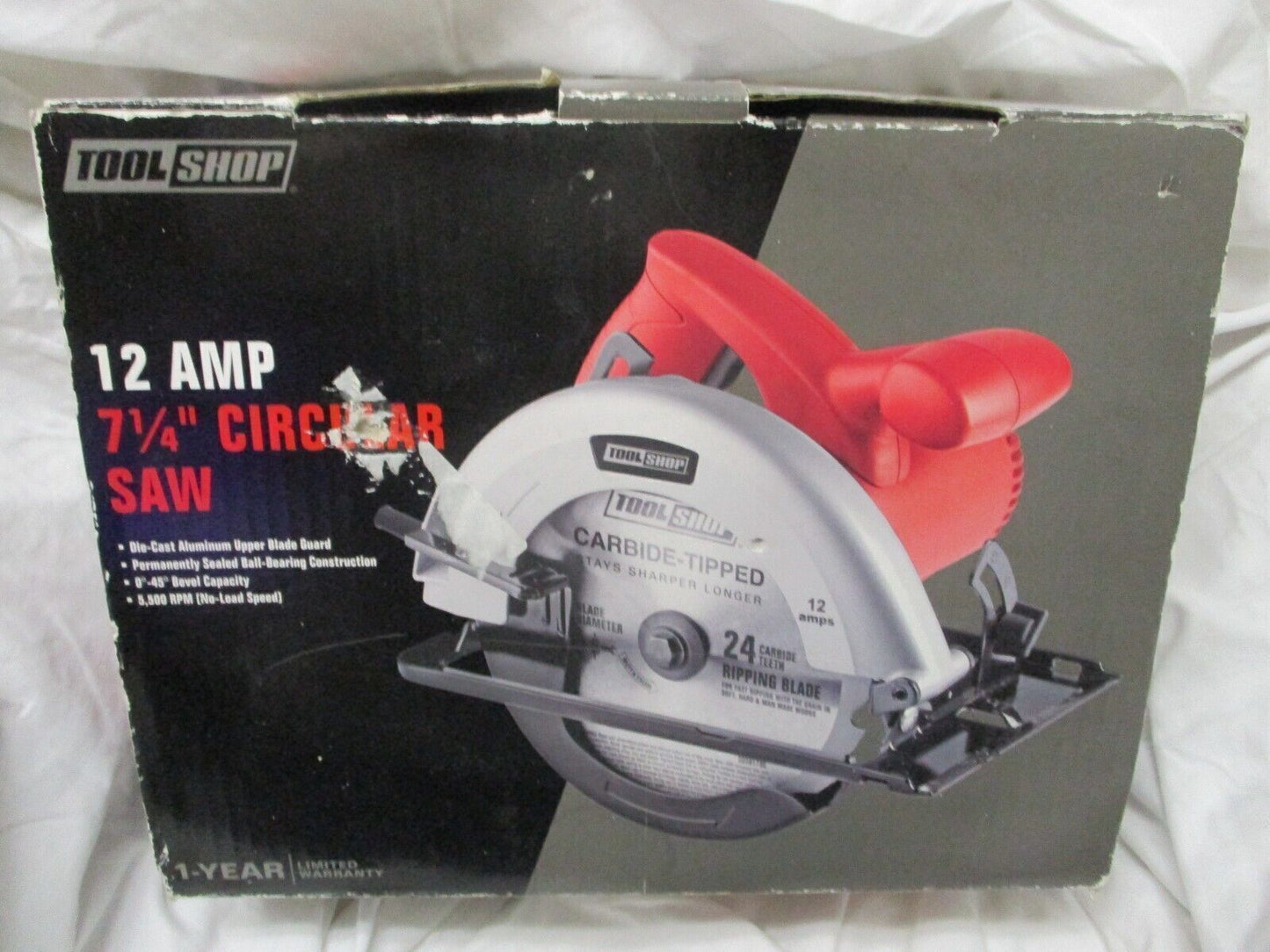 Tool Shop 12-Amp Corded 7-1/4" Circular Saw Blade not Included.