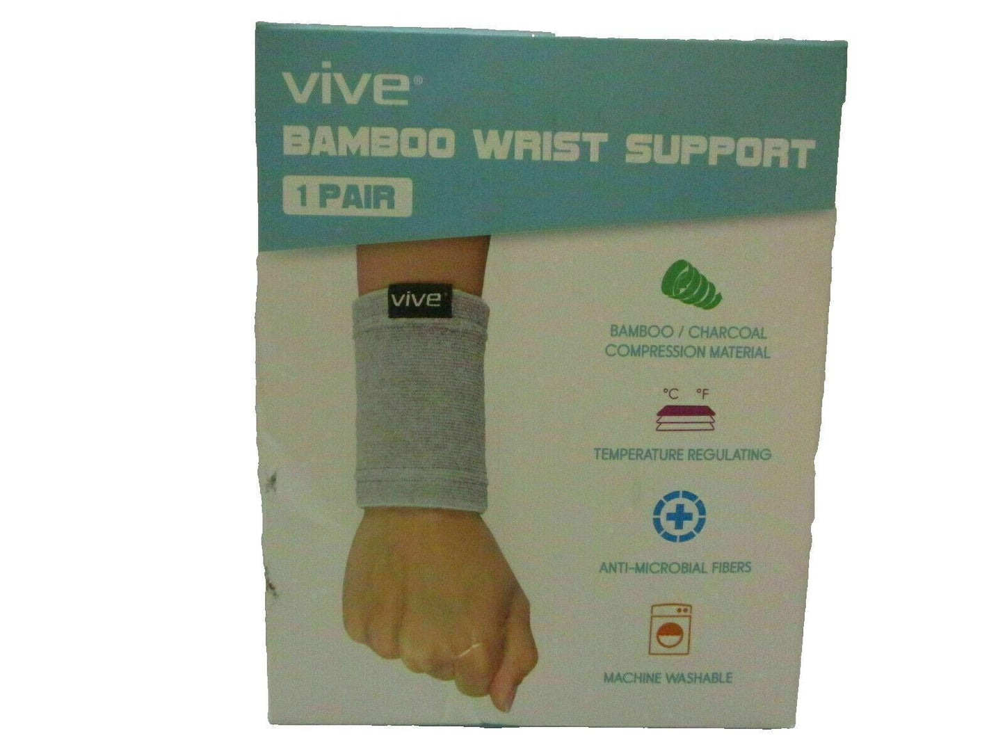 Vive Bamboo Wrist Support 1 Pair Small/Medium