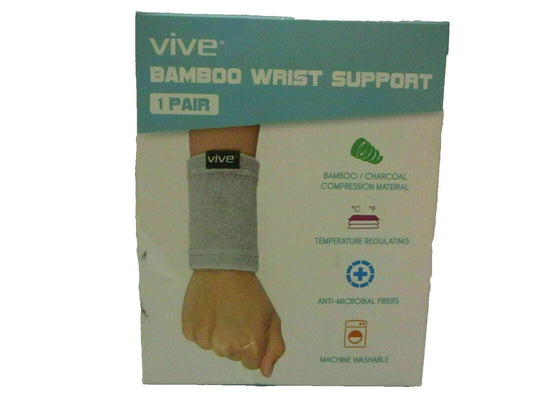 Vive Bamboo Wrist Support 1 Pair Small/Medium