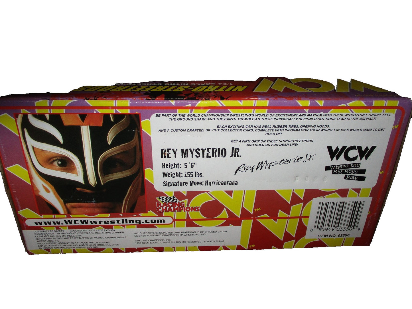 WCW Nitro Street Rods Ray Mysterio  Road Wild 1/24 Die Cast Car HTF