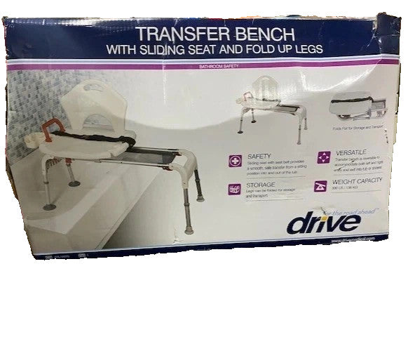 Drive Medical Splash Defense Tub Transfer Bench for Bathtub RTL12032KDR