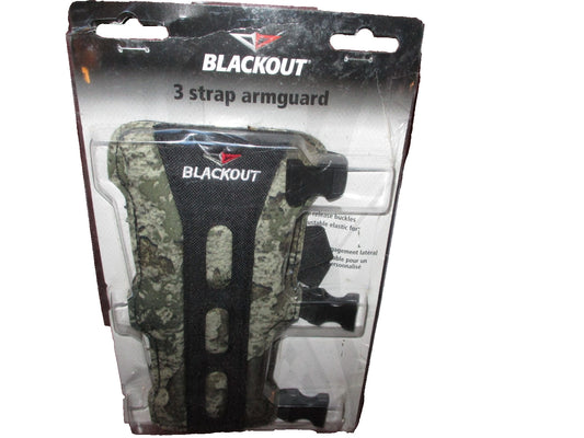 Blackout 3 Strap Armguard 8" Long Flex Foam Camo