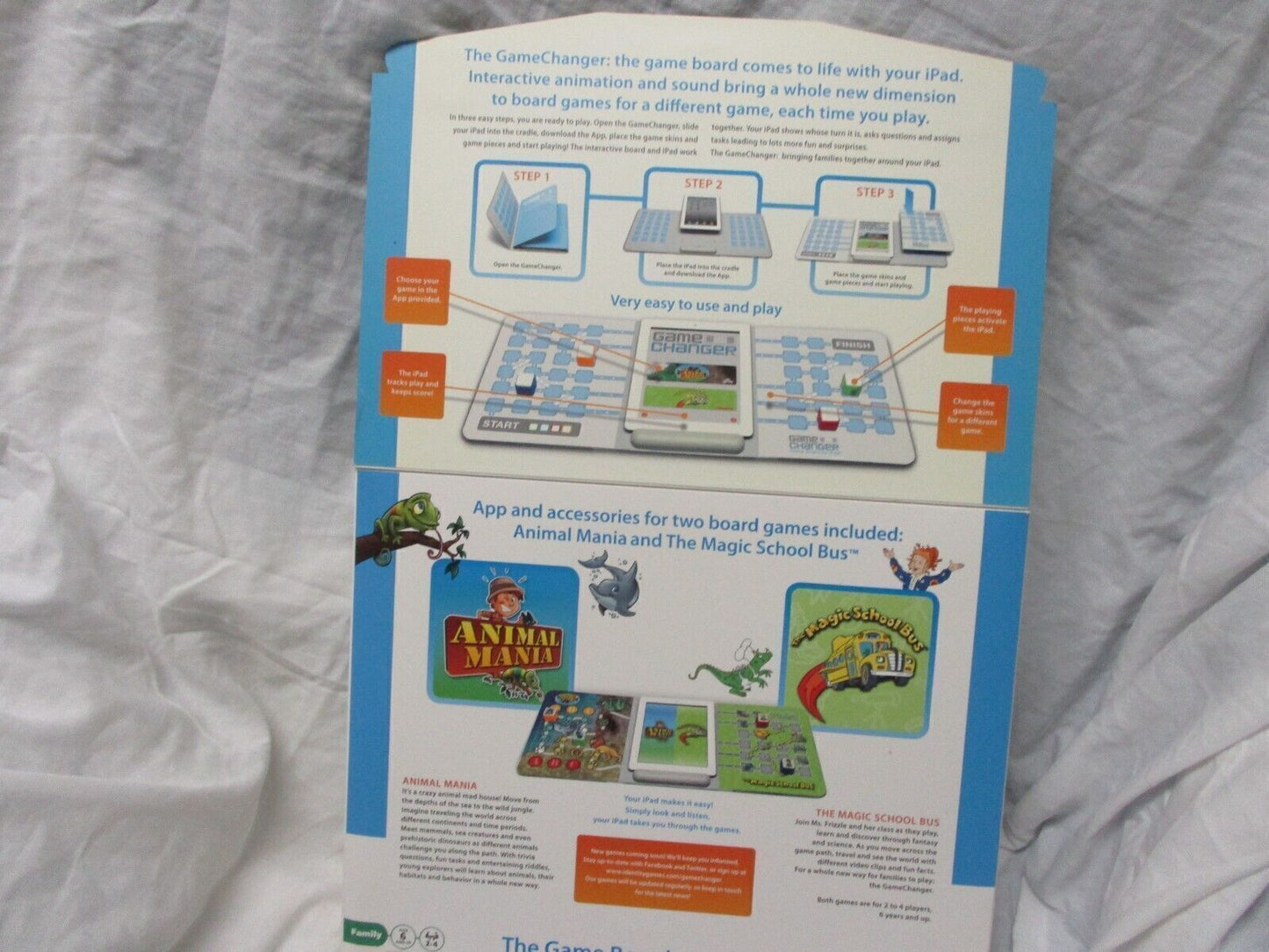 The Game Changer Game Board - iPad 1, 2 Animal Mania & The Magic School Bus