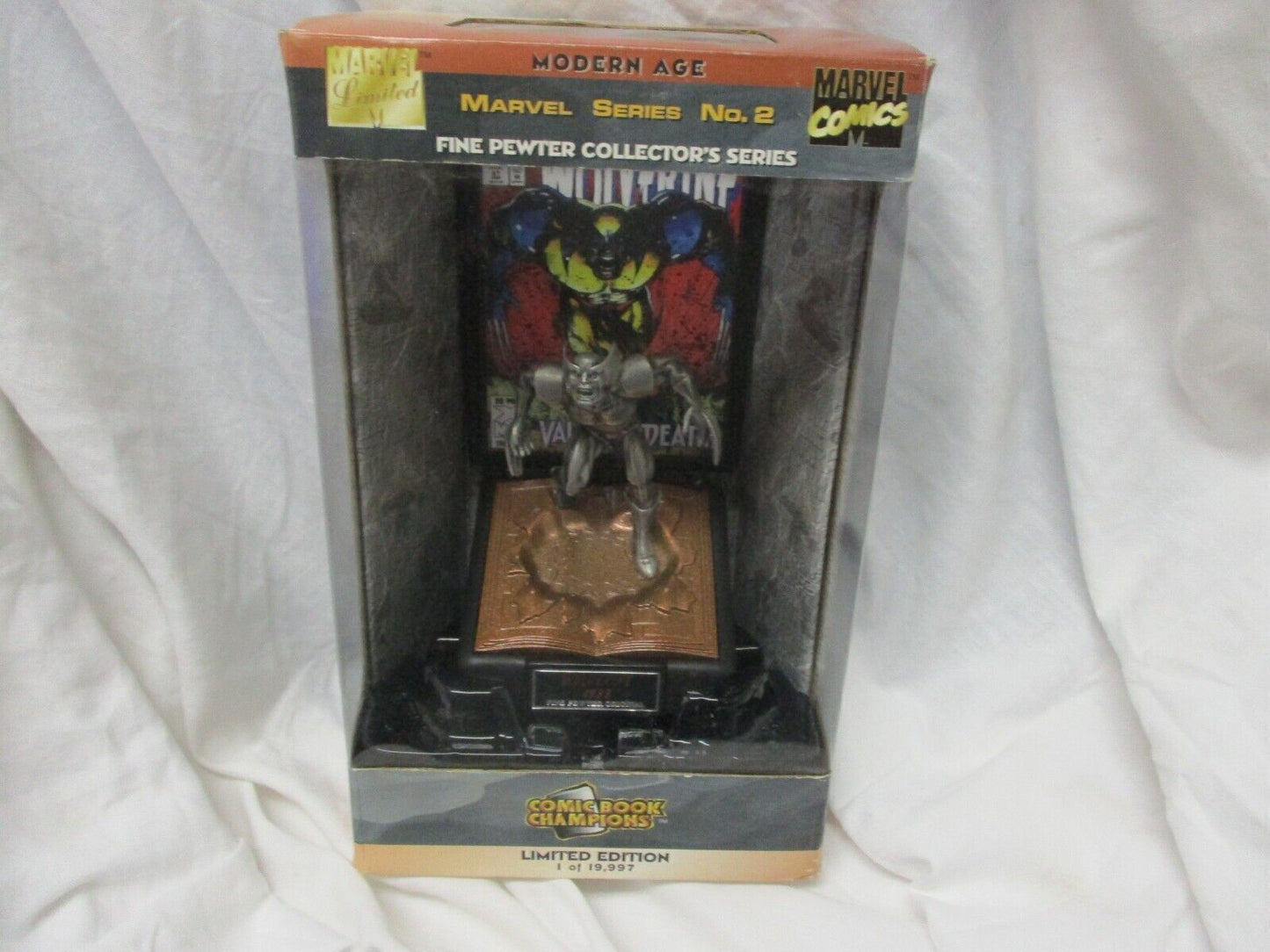 Limited Edition Pewter Statue of Wolverine 1993 Modern Age Edition by Fine Pewte
