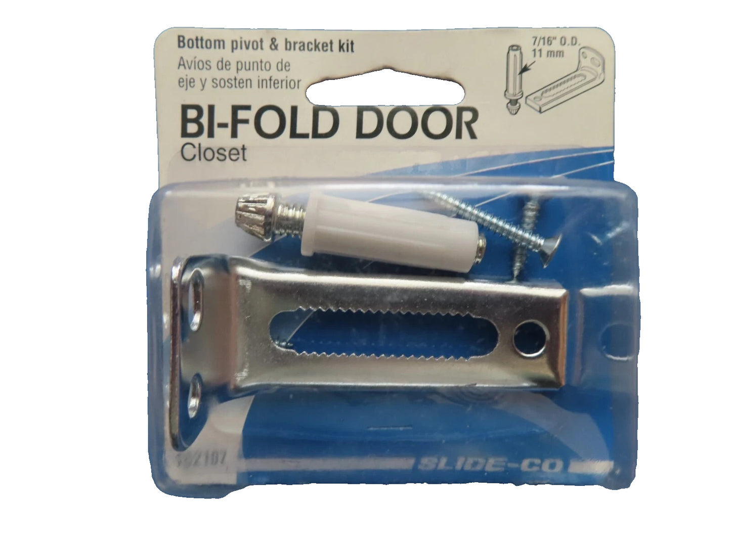 Prime-Line Bi-Fold Door Bottom Pivot & Bracket Kit 7/16" OD # 162107