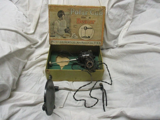 Vintage 1930's a.c. Gilbert Co. Polar Cub Electric Beater Made in USA Rare Item.