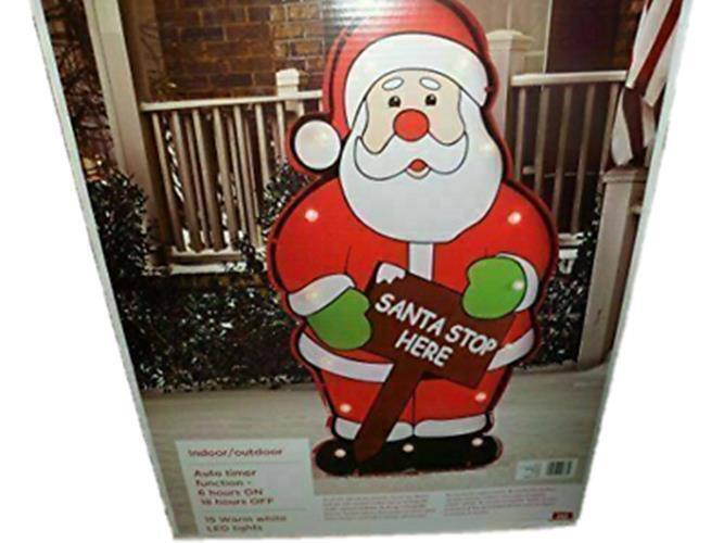 Holiday Time Battery Operated 36" Tall Led Santa Marquee