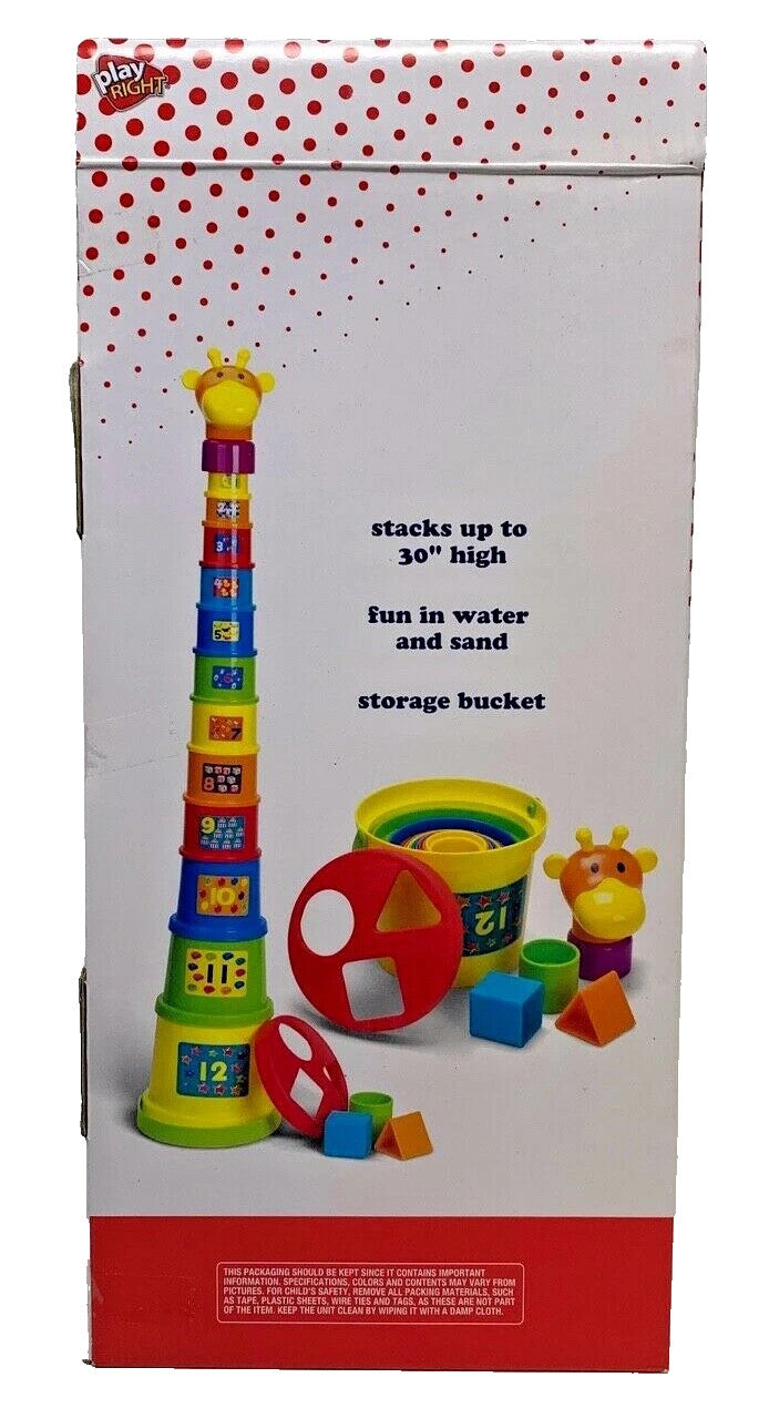 Jumbo Stacking Cups and Sorter Play Right 12 Months Children's Toy