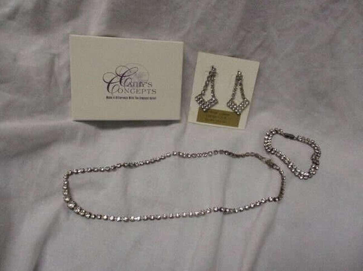 Kathy Concepts Silver Vintage 3 Piece Precious Vine Jewelry Set