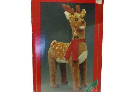 Vintage Santa’s Best Standing Reindeer Dasher Plush Animated 27” Motionette 1993