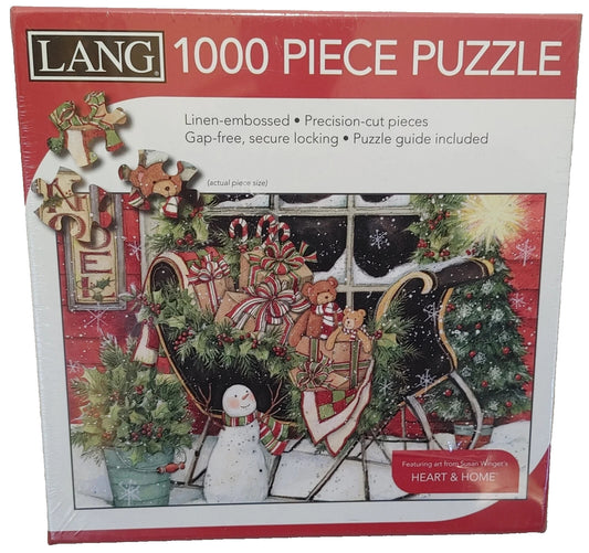 Lang Santa's Sleigh Jigsaw Puzzle 1000 Pieces Includes Puzzle Guide