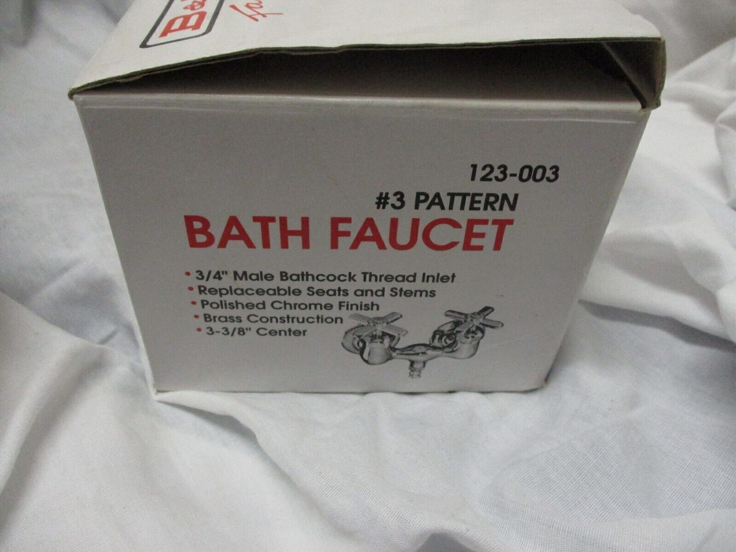 B&k 123-003 Cp Bath Faucet 3/4" Male Bathcock