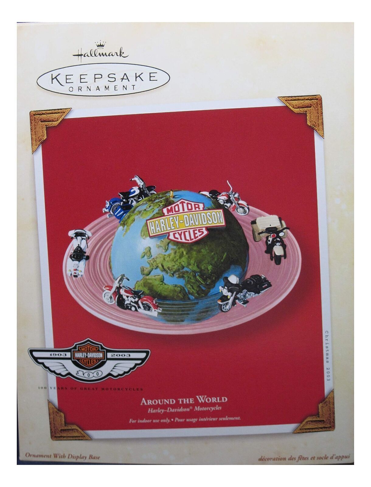 Harley Davidson Around the World Christmas Ornament