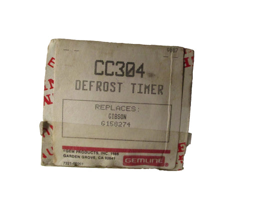 Gemline/Singer CC-304 Replaces Gibson G158274 Defrost Timer