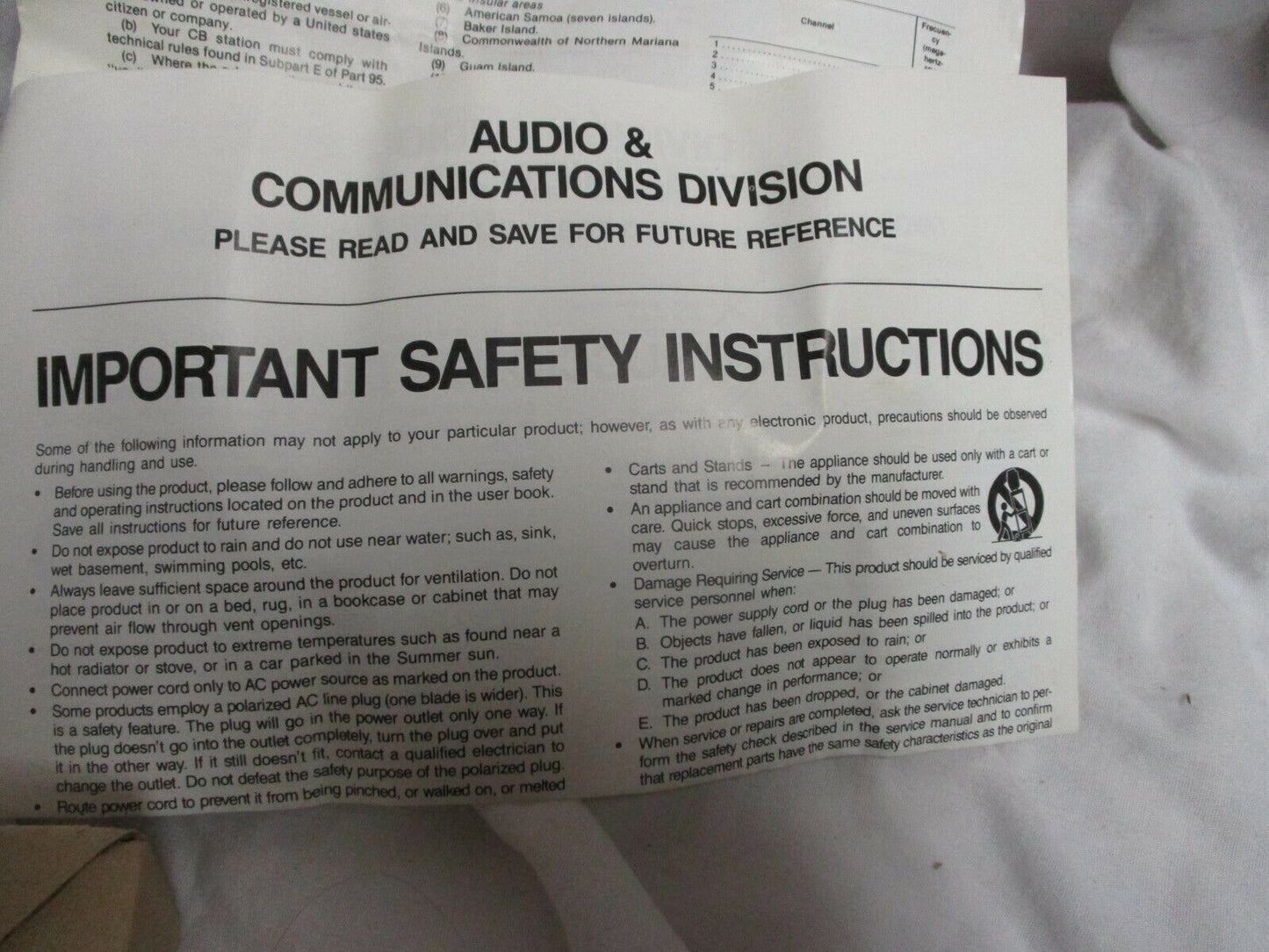 General Electric GE Compact Mobile CB Transceiver