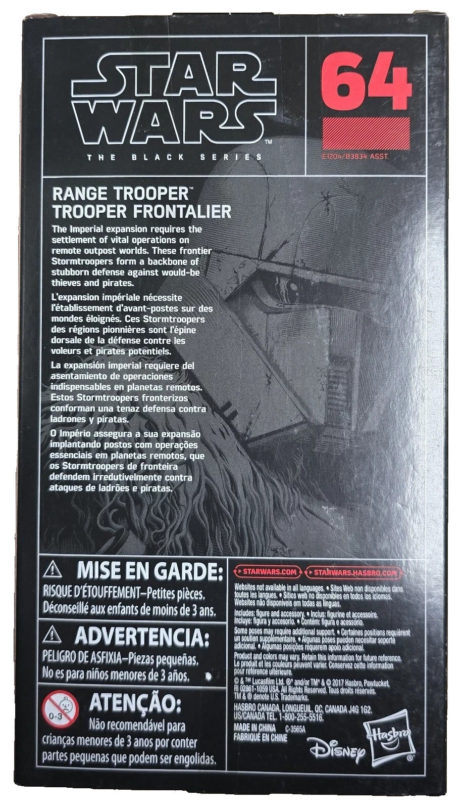 Hasbro Star Wars Black Series #64 Range Trooper Frontalier 6" Action Figure