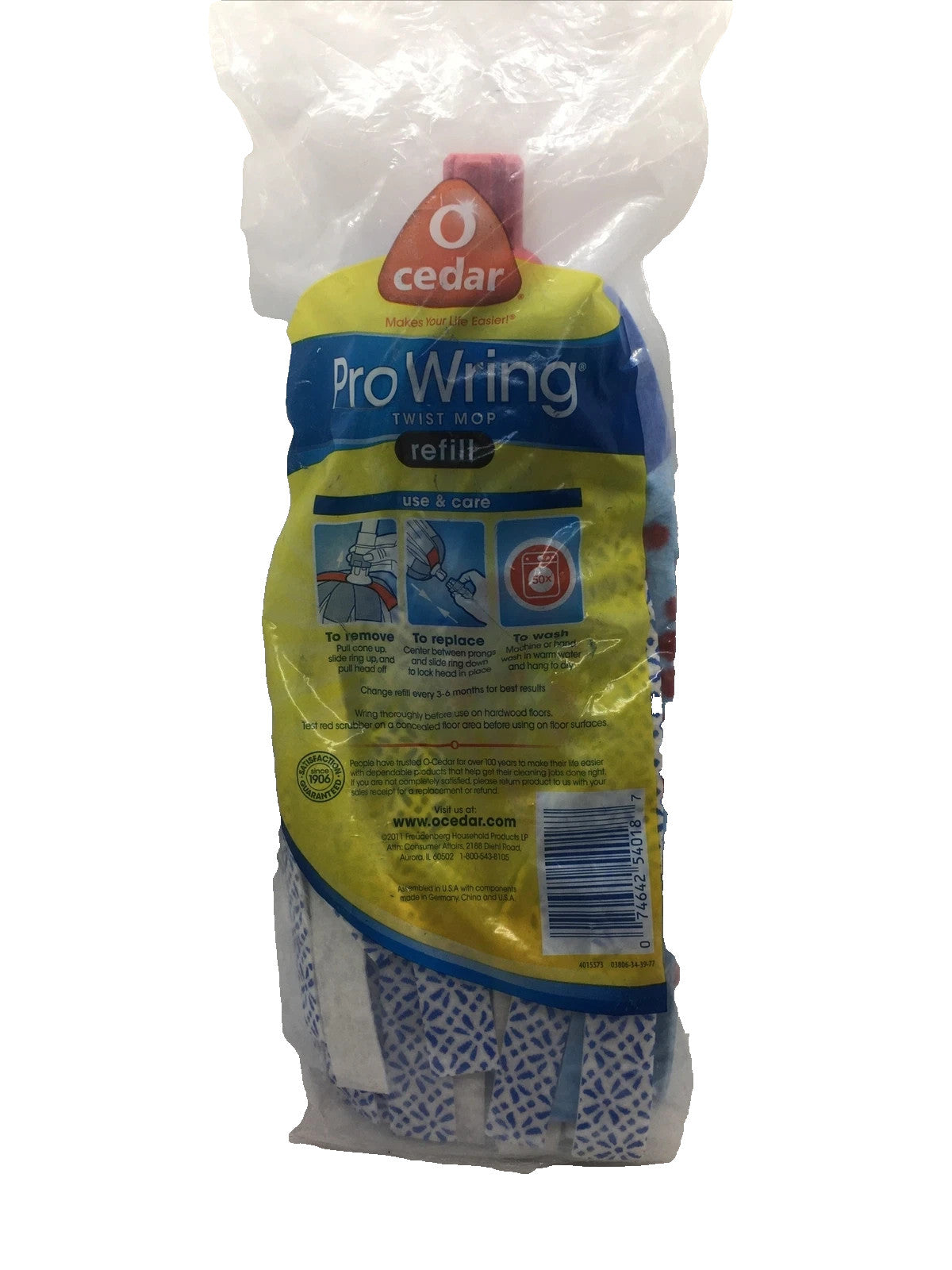 O-Cedar Pro Wring Twist Mop Refill Head Machine Washable Ocedar