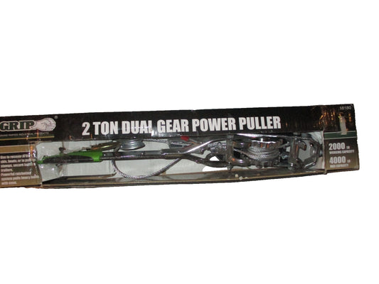 Grip 2 Ton Dual Gear Power Puller Hand Winch 4000 lb Max 18180