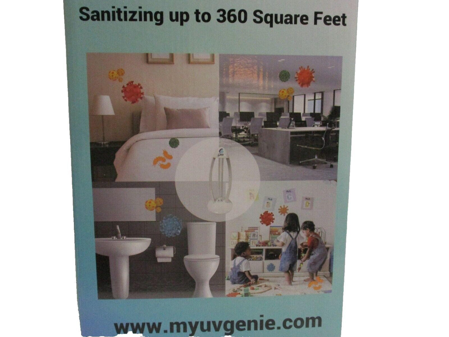 Genie UVC Disinfection Lamp Sterilization 360 Degrees With Remote