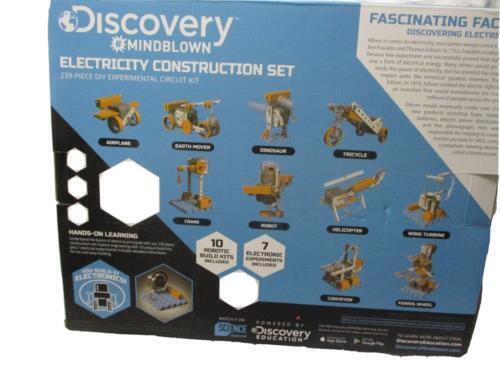 Discovery #MINDBLOWN Electricity Construction Set, 10 Robotic Build Kits & 7 Ele