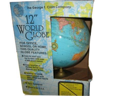 Blue Ocean 12in. Tabletop Globe, Champagne Base