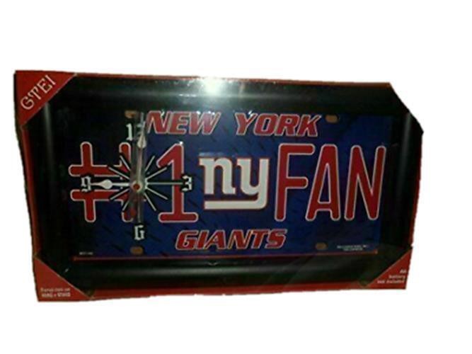 License Plate Wall Clock New York Giants