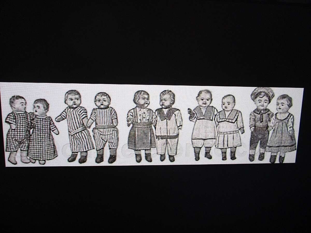 1900's Carnival & Novelty Boy Doll With Composition Head And Hay Filled Body