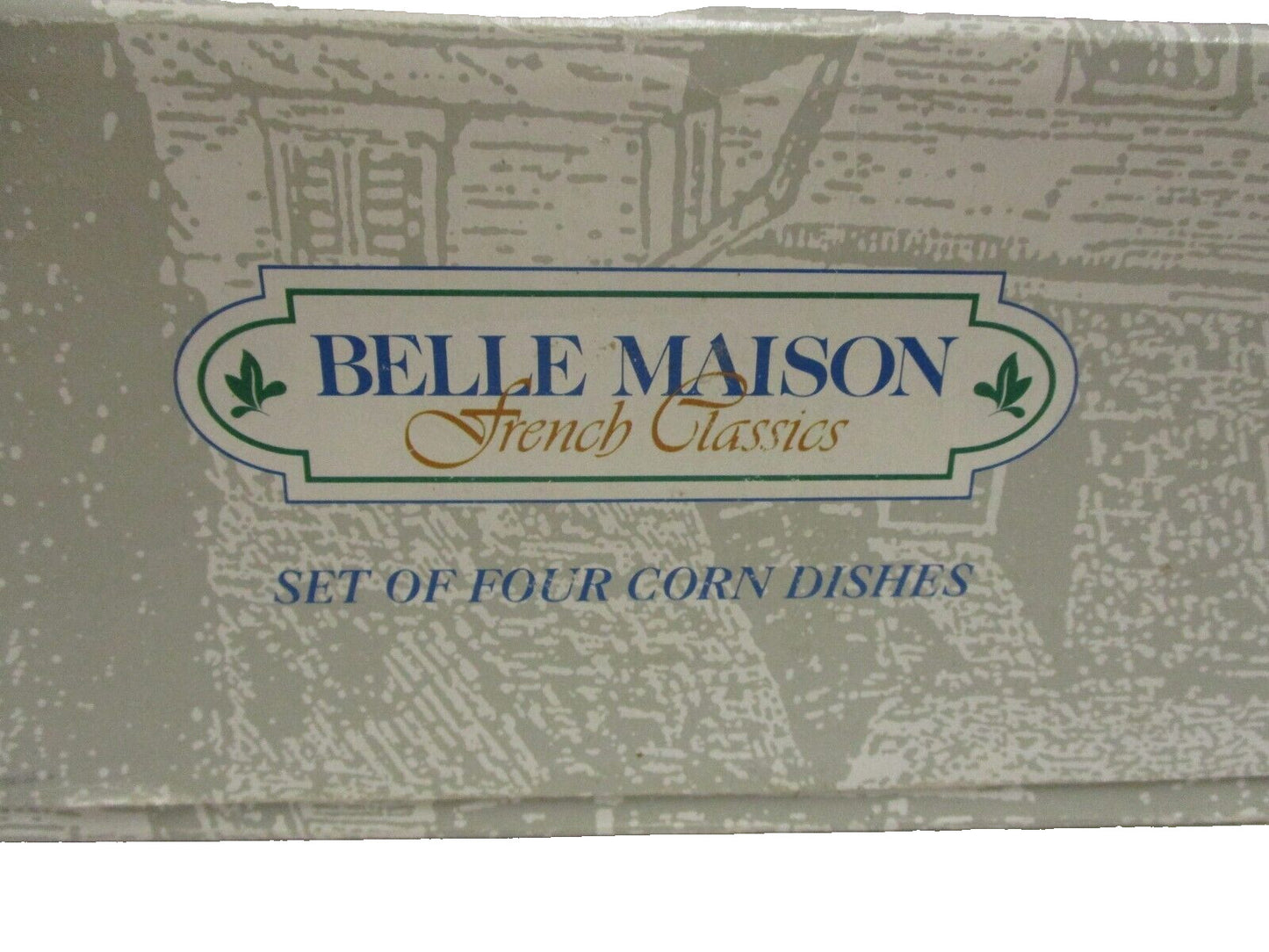 Belle Maison French Classic White Porcelain Corn Dishes Set Of 4 1989  Japan