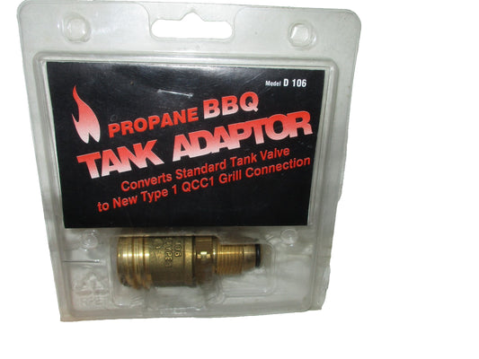 Kodar Propane BBQ Tank Adapter Converts Standard Tank Valve Typ1 QCC1 Model D106
