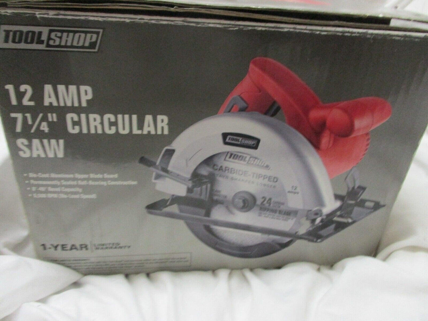 Tool Shop 12-Amp Corded 7-1/4" Circular Saw Blade not Included.