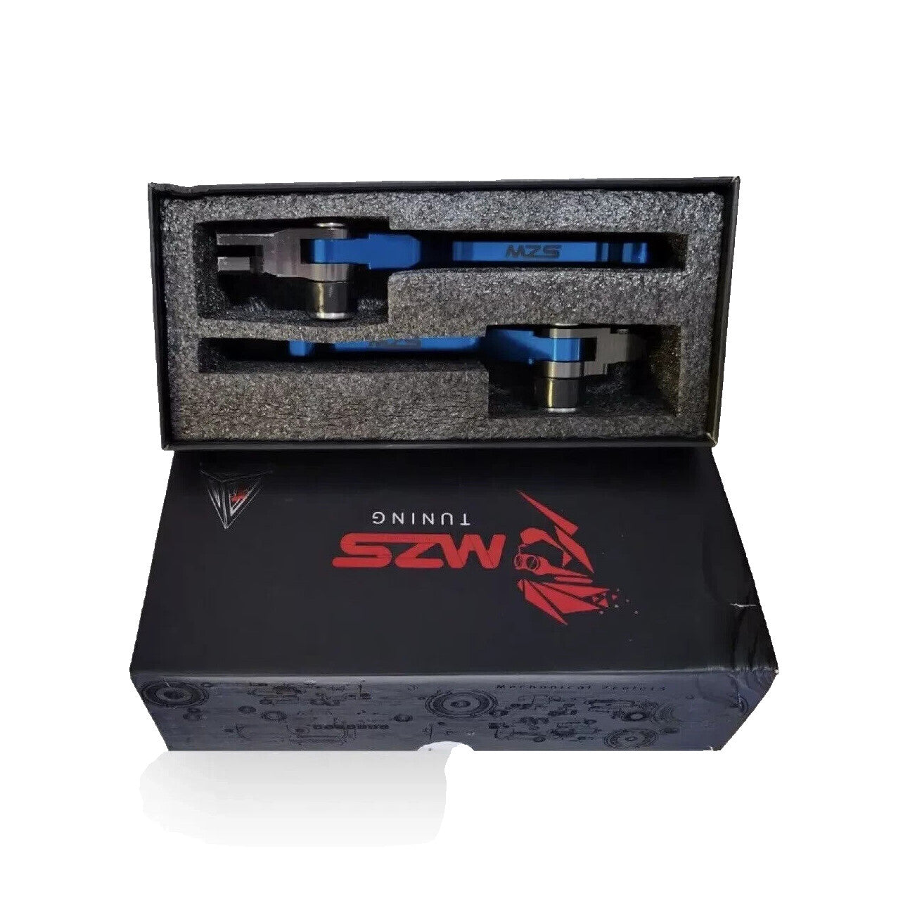 MZS Tuning Brake And Clutch Lever Triangle Design Blue F35/S248