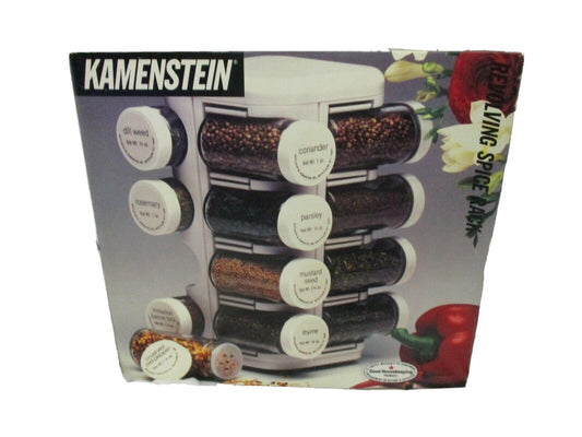 Kamenstein Plastic16 Glass Jar Revolving Spice Rack