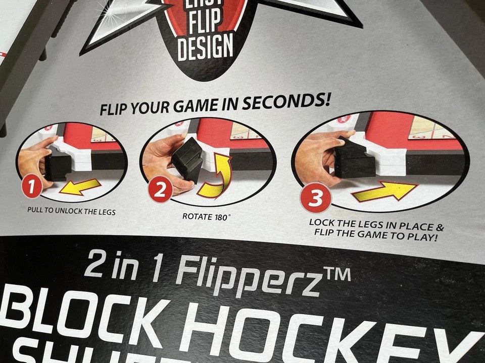 Majik 2-in-1 Flipperz Block Hockey & Shuffleboard Indoor Game
