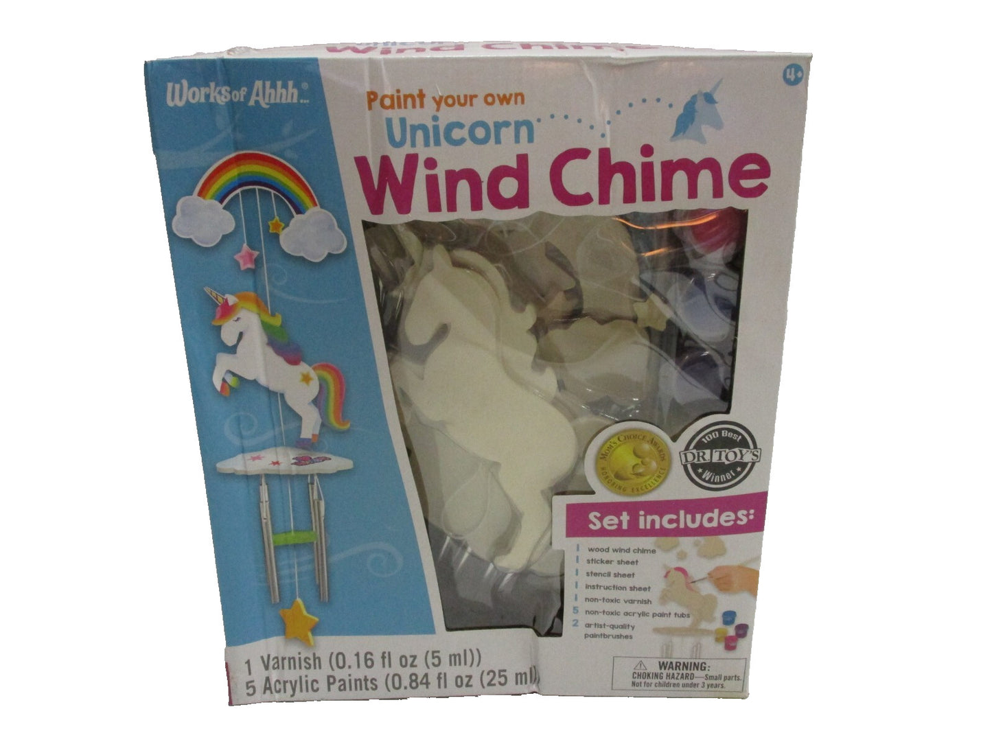 MasterPieces  Unicorn Wind Chime Wood Craft & Paint Kit