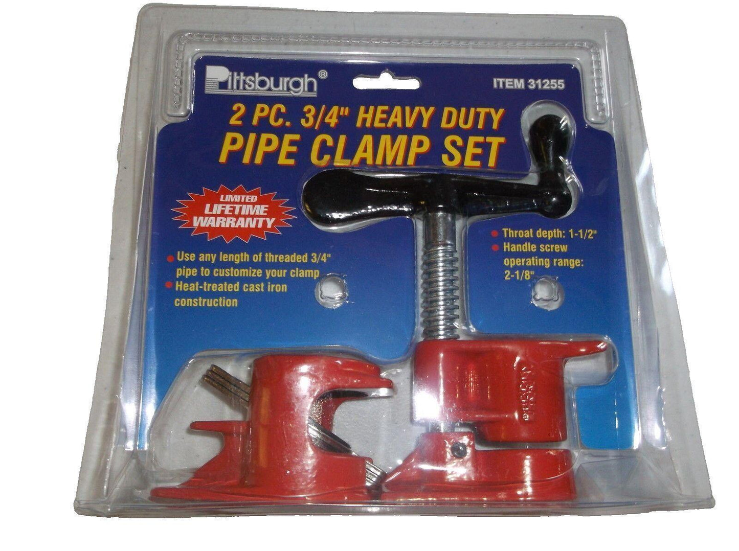 2 Piece 3/4" Heavy Duty Cast Iron Pipe Clamp With Worldwide Shipping