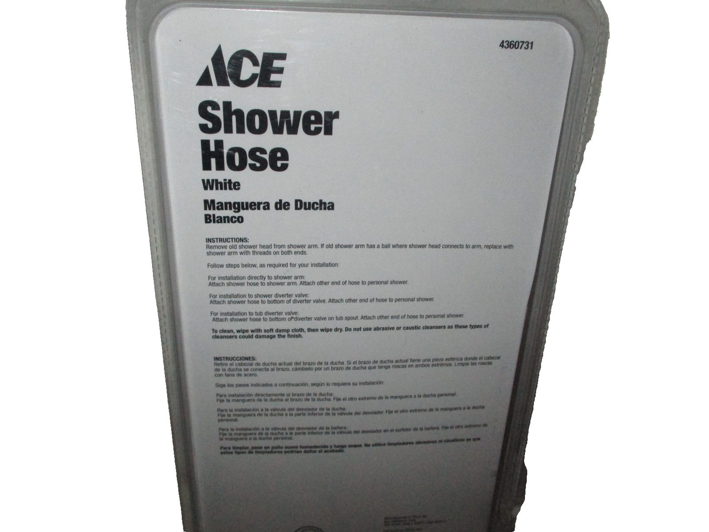 Ace Shower Hose White 1/2 in. x 60 in. 4360731