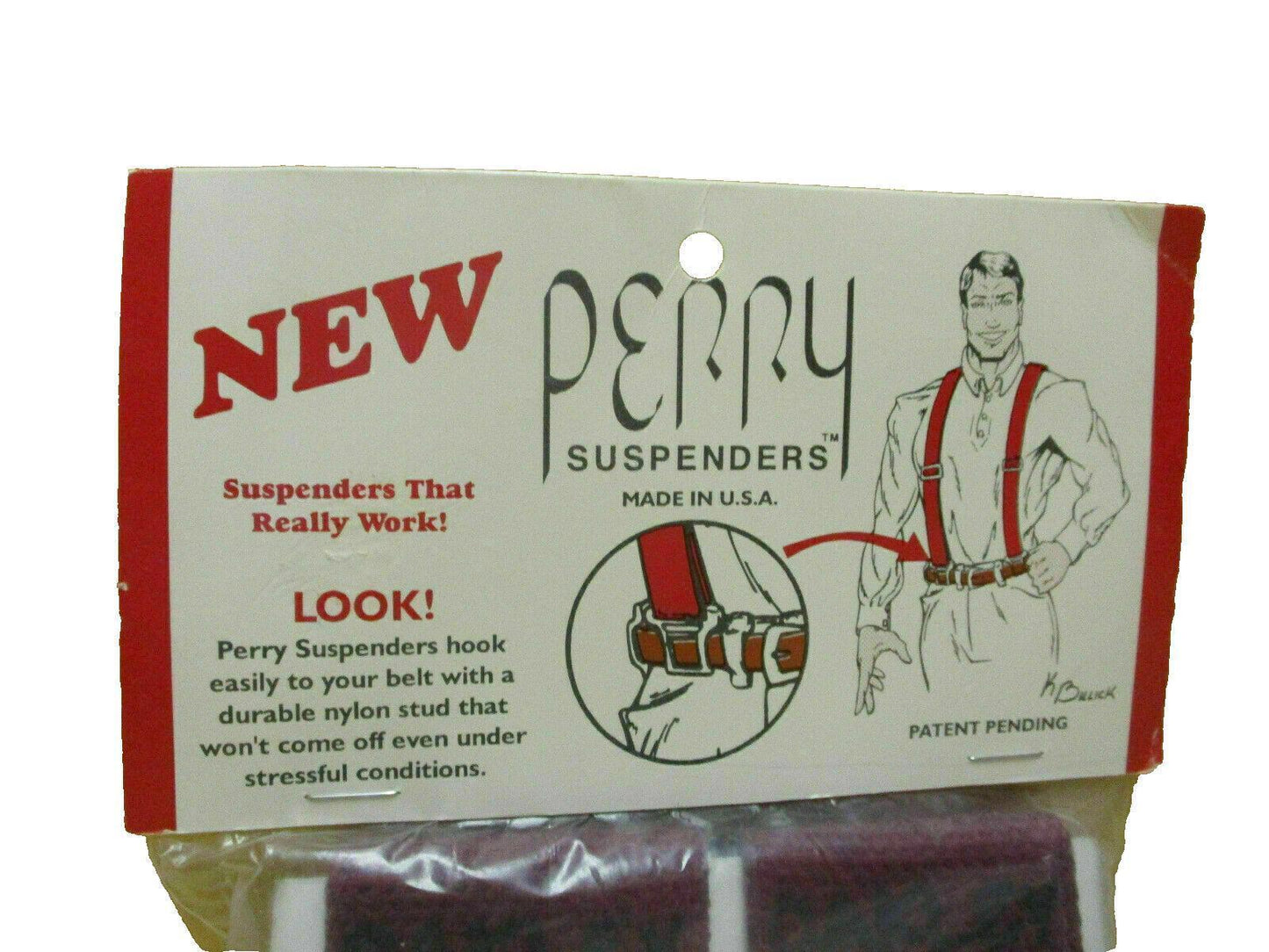 Perry Vintage Adjustable Oakley Brick Church Of The Brethern Suspenders Rare