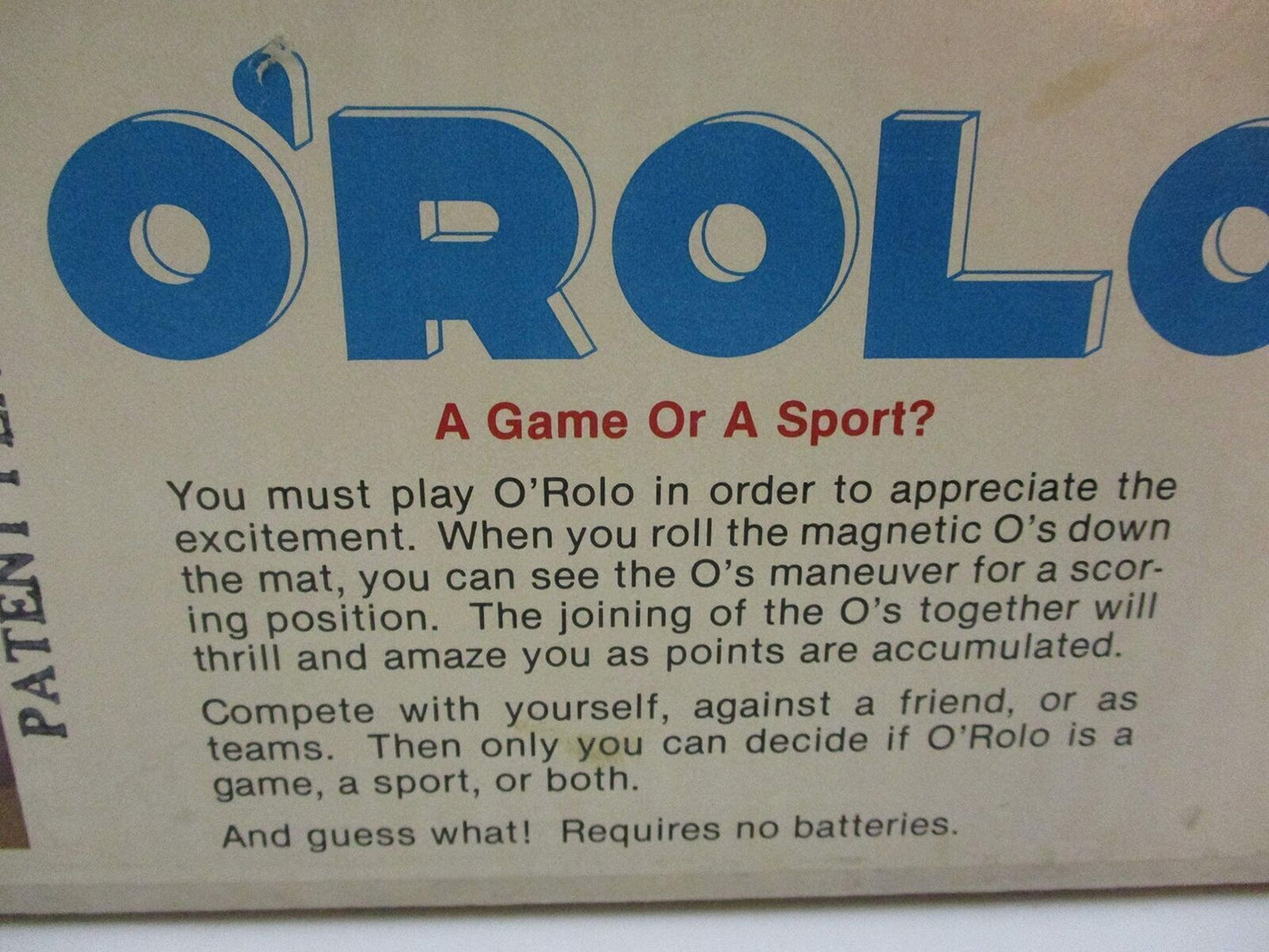 Vintage O'rolo A Game of Sport Rare and Hard to Find