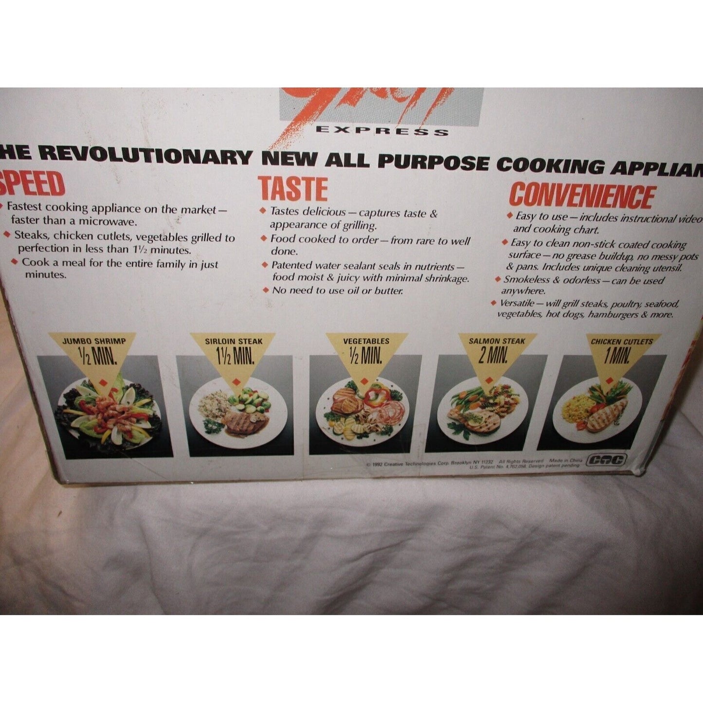 One Minute Grill Express Cooks Fast