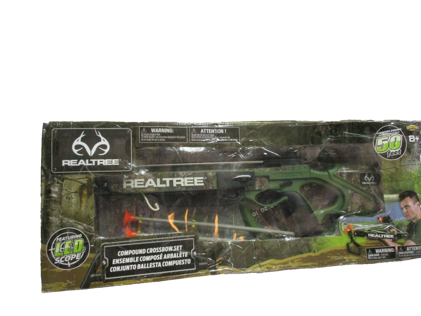 Realtree Compand Crossbow Set With LED Scope Batteries Not Included