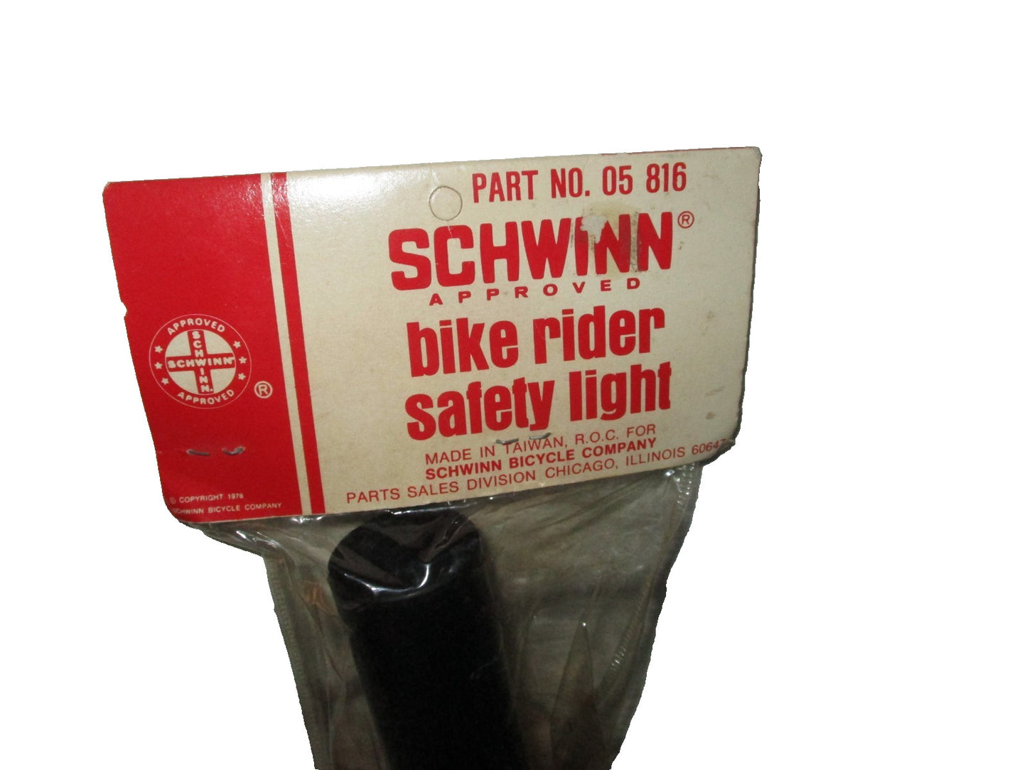 Vintage 1969 Schwinn Aproved Bike Safety Light # 05 816  In Original Package