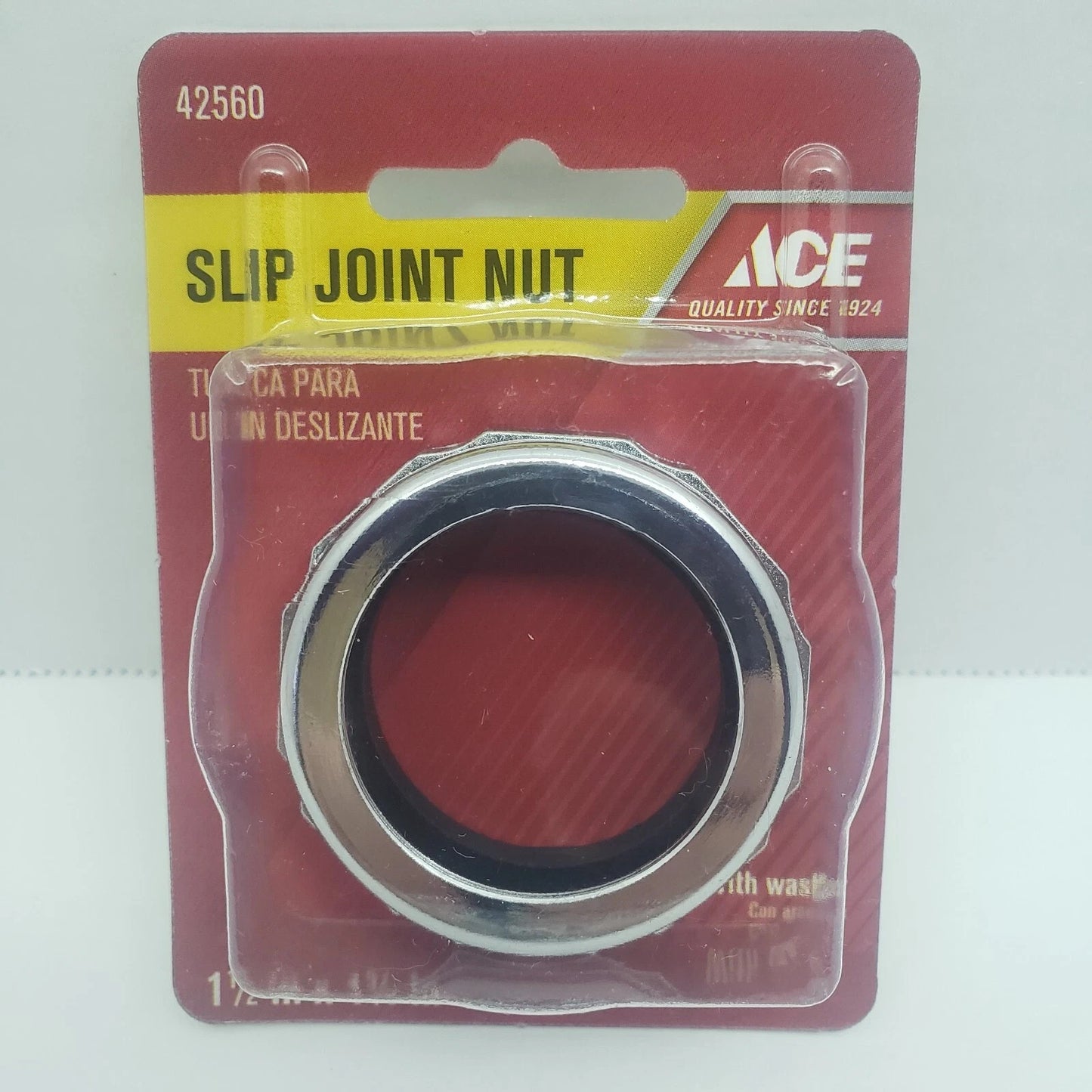 ACE Slip Joint Nut with Washer 1-1/2" x 1-3/8" Chrome    #42560