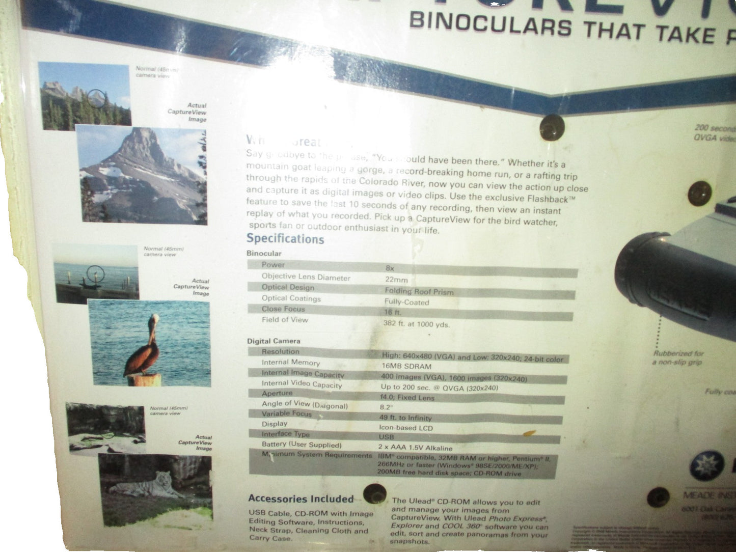 Meade Captureview 8x22 Integrated Roof Prism 3.0MP Digital Camera Binocular