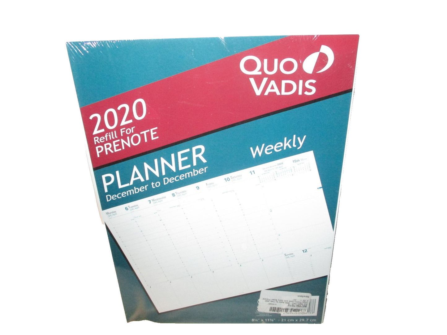 Quo Vadis 2020 Refill for Prenote Weekly Planner