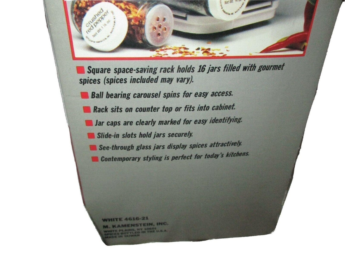 Kamenstein Plastic16 Glass Jar Revolving Spice Rack