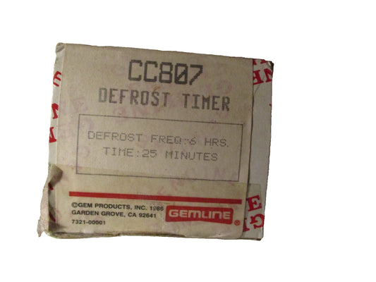 Gemline CC807 Defrost Timer