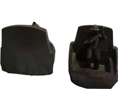 Vintage 1930's Mid-Century Sea Fisherman Solid Brass Bookends - Set of 2