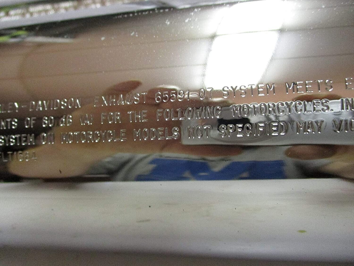 Harley Davidson Stock Chrome Muffler 65591-07 and 65592-07 (1) Pair HARFLT1584