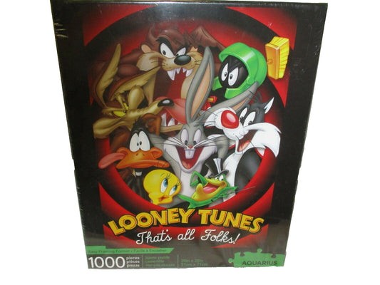 Looney Tunes 1000 Piece Aquarius Jig saw Puzzle That's All Folks! 65-253